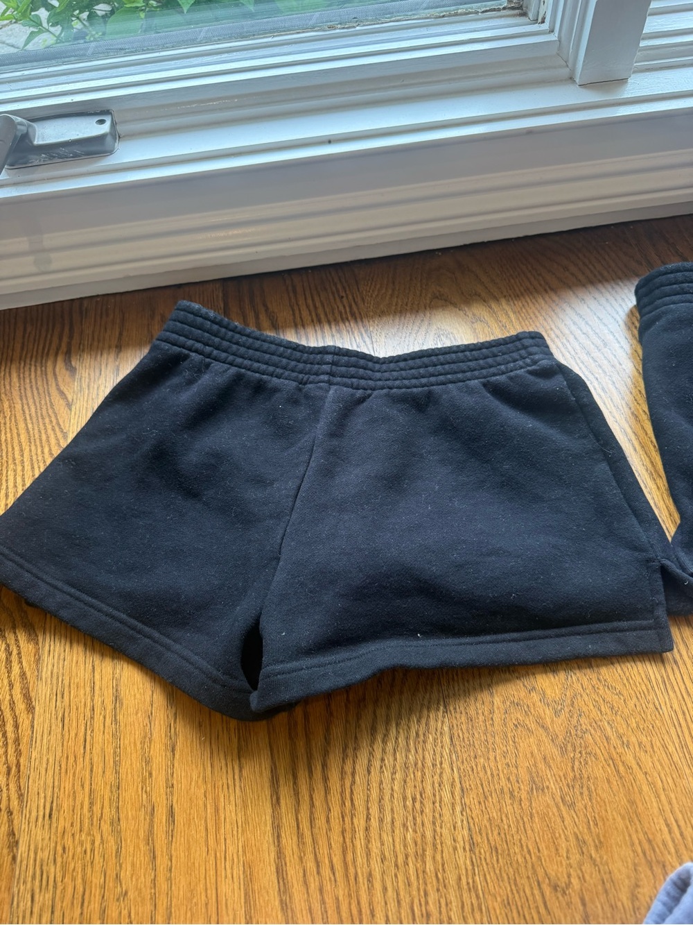 Aritzia Black Athletic Fleece Shorts